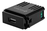 MÓDULO USB, LÍNEA ITALIANA, COLOR NEGRO, VOLTECK