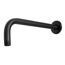 BRAZO RECTO CON CHAPETÓN PARA REGADERA, 30 CM, NEGRO MATE
