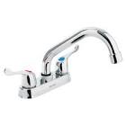 MEZCLADORA 4' PARA LAVABO, TUBULAR, MANERALES PALANCA