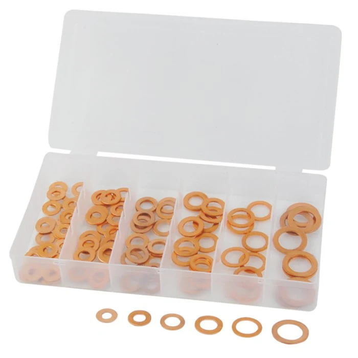 KIT DE RONDANAS DE COBRE 110 PIEZAS