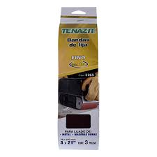 [TEN-1010] BANDA DE LIJA 3" X 18" GRANO 060 P/ MADERA Y METAL TENAZIT