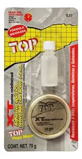[TOP-TLXT] ADHESIVO EPOXICO EN LATA 70 GR NEGRO 4-6 MIN REFUERZO DE ACERO (X-TREME REINFORCED)