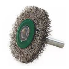 [TEN-1171] CARDA BROCHA ALAMBRE ONDULADO 1/2"X0.012"X1/4" ACERO INOXIDABLE C/VASTAGO