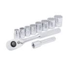 [SUR-A02M] JUEGO DADOS CUADRO 3/8" CORTO MM Y ACCS .(10 PZAS.) (BLISTER)