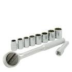 [SUR-A02S] JUEGO DADOS CUADRO 3/8" CORTO STD Y ACCS .(10 PZAS.) (BLISTER)