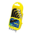 [SUR-ALLFT9] JUEGO DE LLAVES HEXAGONALES TORX "L" (9 PZAS) RACK PLASTICO T10 A T50