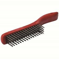 [AUS-1583] CEPILLO DE ALAMBRE 10.5/8" X 5/8" 1 HILERA ACERO INOXIDABLE C/MANGO DE PLASTICO (KREATOR)