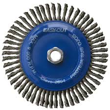 [TEN-1585] CARDA CIRCULAR ALAMBRE TRENZADO CARA DELGADA 7" X 0.020 " X MR ACERO AL CARBON