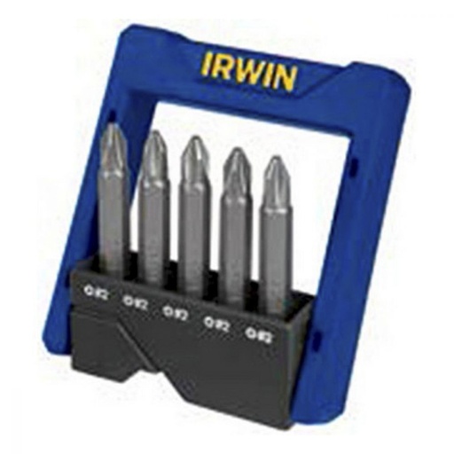 [IRW-1865323] JUEGO DE PUNTAS INSERTO BIT 2", 5 PIEZAS - ESTUCHE TIPO BOLSA POWER BITS PHILLIPS  #2