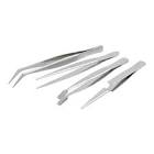 [SUR-115200] JUEGO DE PINZAS DE PRECISION TWEEZERS JOYERIA-RELOGERIA (4 PZAS)