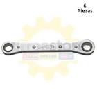 [URR-1191M] LLAVE DE ESTRIAS DE MATRACA PLANAS 7X8MM 12-6 PTAS PULIDO ESPEJO