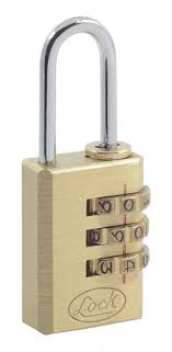 [LOC-11CA] CANDADO DE LATON MALETERO 30MM COMBINACION PROGRAMABLE DE LATON