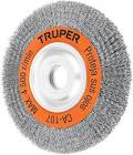 [TEN-2383] CARDA CIRCULAR ALAMBRE ONDULADO 3/4"X0.004"X1/8" CON VASTAGO ACERO AL CARBON