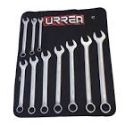 [URR-1200GA] JUEGO DE LLAVES COMBINADAS STD 10 PZAS ESTUCHE VINIL SATINADAS
