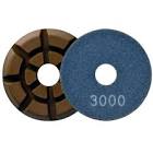 [AUS-2726] PAD DIAMANTADO PULIDO TRABAJO EN SECO 3" X 3/8" G3000 RESPALDO CON VELCRO PARA CONCRETO