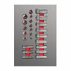 [URR-CH107L] JUEGO DE DADOS Y ACCESORIOS 3/8" CON BANDEJA EVA LAMINADA DOBLE CAPA ESPUMA 16 MM (24 PZAS)