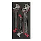 [URR-CH114] JUEGO DE 3 LLAVES AJUSTABLES BLACK