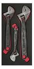 [URR-CH114L] JUEGO DE 3 LLAVES AJUSTABLES BLACK  8", 10", 12"