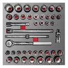 [URR-CH203L] JUEGO DE DADOS Y ACCESORIOS 1/2" STD CHAROLA EVA CON UNA CUBIERTA DE POLIMERO LAMINADO (42 PZAS)