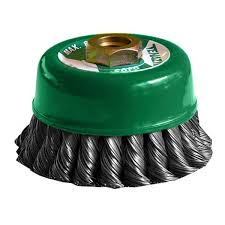 [TEN-2857] CARDA COPA ALAMBRE TRENZADO 4"X0.020"X5/8"-11HX7/8" ACERO AL CARBON CHIP-CUT