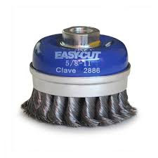 [TEN-2886] CARDA COPA ALAMBRE TRENZADO 3"X0.014"X5/8-11"X3/4" ACERO AL CARBON EASY-CUT
