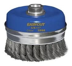 [TEN-2888] CARDA COPA ALAMBRE TRENZADO 4.3/4"X0.020"X5/8"-11HX1-3/16" ACERO AL CARBON EASY-CUT