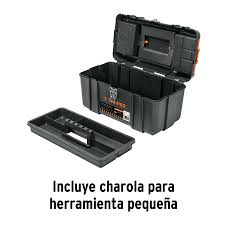 [SUR-CM16G] CAJA PARA HERRAMIENTA METALICA 17" X 7.3/16" X 6.7/16" CON BROCHES METALICOS Y CHAROLA