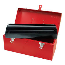 [SUR-CM24G] CAJA PARA HERRAMIENTA METALICA 23.7/8" X 9.3/16" X 7.1/2" CON BROCHES METALICOS Y CHAROLA