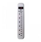 [KOB-SS-460-C] MULTICONTACTO ELECTRICO 420J 6 ENTRADAS ATERRIZADAS SUPRESOR D/PICOS BLANCO