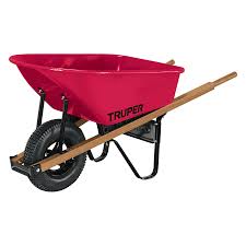 [SUR-CT602W] CARRETILLA 6.0 FT BASTIDOR D/MAD ROJA (CTJRM2) C/CHUMACERA LLANTA NEUMATICA CAL 20