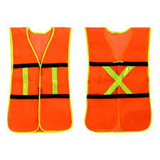 [LIC-CLR2001N] CHALECO DE SEGURIDAD MALLA REFLEJANTES ALTA VISIBILIDAD CON RESORTE BROCHE AL FRENTE NARANJA