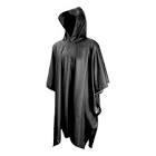 [LIC-PIL BLACK] IMPERMEABLE UNITALLA CON CAPUCHA 80% PVC 20% POLIESTER NEGRO (CAPAMANGA)