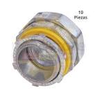 [SUR-136834] CONECTOR PARA TUBO FLEXIBLE LIQUID TIGHT RECTO 1/2" ZAMAC CROMO SATINADO