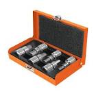 [SUR-F58H01M] JUEGO DADOS CUADRO 1/2" CORTO MM PTA. HEX. (6 PZAS) CJ. METALICA