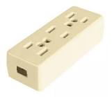 [AXO-AC03-M] CONTACTO ELECTRICO ATERRIZADO TRIPLE MARFIL