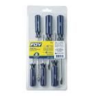 [FOY-FDE6] JUEGO DESARMADORES COMBINADOS DE PVC PLANO Y PHILLIPS (6 PZAS)