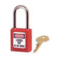 [MAS-410RED] CANDADO DE BLOQUEO 38MM GANCHO MEDIANO ROJO (ML073)