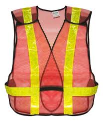 [SUR-137375] CHALECO NARANJA 5 PUNTOS DE SEGURIDAD CINTA PRISMATICA REFLEJANTE AMARILLA MALLA DE POLIESTER