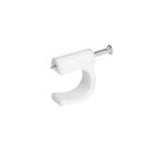 [SUR-GRAC6] GRAPA PARA CABLE COAXIAL CON CLAVO 6MM BLANCO (BOLSA CON 20 PZAS)
