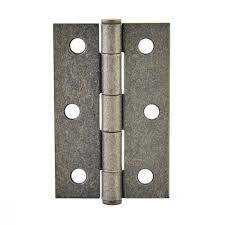 [LOC-LBA15LA] BISAGRA LIGERA RECTANGULAR 1.1/2" X 1.3/8" (31MM X 34MM) LATON ANTIGUO CON TORNILLOS