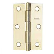 [LOC-LBA25LB] BISAGRA LIGERA RECTANGULAR 2.1/2" X 1.3/4" (61MM X 44MM) LATON BRILLANTE CON TORNILLOS