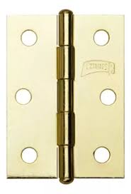 [LOC-LBA35LB] BISAGRA LIGERA RECTANGULAR 3.5" X 2.1/2" (87MM X 62MM) LATON BRILLANTE CON TORNILLOS