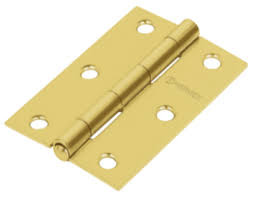 [LOC-LBA40LB] BISAGRA LIGERA RECTANGULAR 4" X 2.3/4" (98MM X 68MM) LATON BRILLANTE CON TORNILLOS