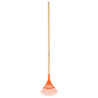 [FOY-143013] ESCOBA PARA JARDIN METALICA 15 DIENTES MANGO MADERA DIENTES REDONDOS