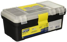 [FOY-143200] CAJA PARA HERRAMIENTA 12 " X6 "  PLASTICA NEGRA CON ORGANIZADOR