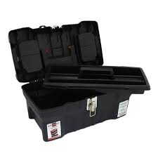[FOY-143201] CAJA PARA HERRAMIENTA 16 " X7 "  PLASTICA NEGRA CON ORGANIZADOR