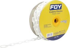 [FOY-143420] CADENA PLASTICA 6MM 1/4" CARRETE DE 25M BLANCA