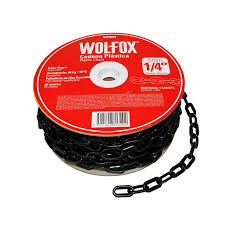 [FOY-143423] CADENA PLASTICA 6MM 1/4" CARRETE DE 25M NEGRA