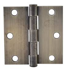 [LOC-LBC30LA] BISAGRA LIGERA CUADRADA 3" (74MM) LATON ANTIGUO CON TORNILLOS