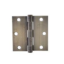 [LOC-LBC35LA] BISAGRA LIGERA CUADRADA 3.5" (87MM) LATON ANTIGUO CON TORNILLOS
